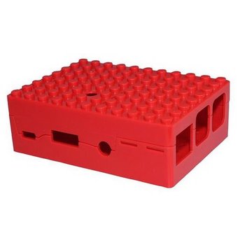  Корпус ACD RA183 red для микрокомпьютера Raspberry Pi 3 Red ABS Plastic Building Block case for Raspberry Pi 3 