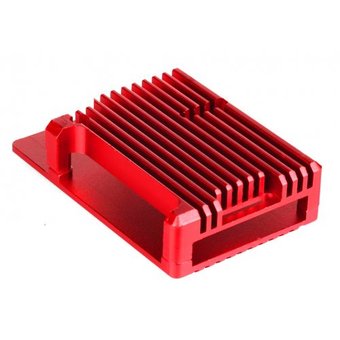  Корпус Qumo (RS004) Aluminum case without fan, Raspberry Pi 4, red 
