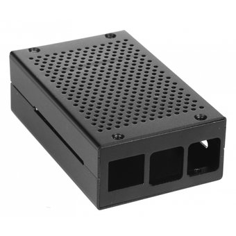  Корпус Qumo (RS026) перфорированный Aluminum Case, Raspberry Pi 4B, black 