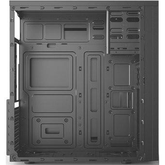  Корпус CBR PCC-ATX-E185-WPSU ATX Miditower E185, без БП, 2*USB 2.0, HD Audio+Mic, Black 
