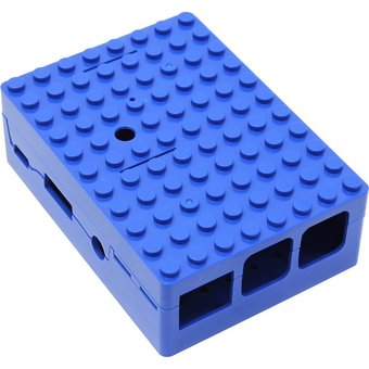  Корпус ACD RA184 blue для микрокомпьютера Raspberry Pi 3 Blue ABS Plastic Building Block case for Raspberry Pi 3 