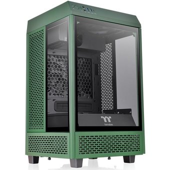  Корпус Thermaltake The Tower 100 Racing Green CA-1R3-00SCWN-00 черный без БП miniITX 1x120mm 3x140mm 2xUSB3.0 audio bott PSU 