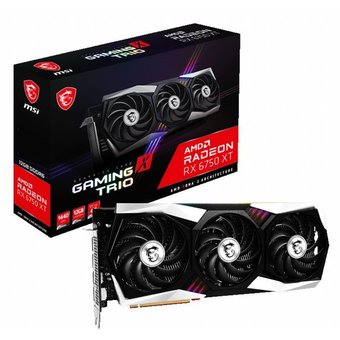  Видеокарта MSI AMD Radeon RX 6750XT (RX 6750 XT Gaming X TRIO 12G) 12288Mb 192 GDDR6 2424/16000 HDMIx1 DPx3 HDCP Ret 