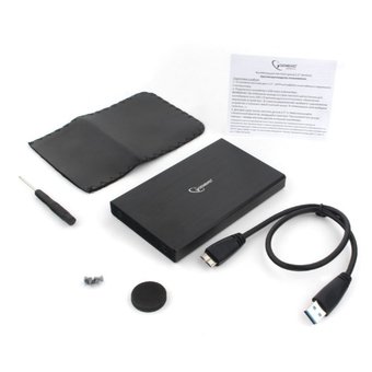  Корпус для HDD Gembird EE2-U3S-55, чёрный, 2.5", USB 3.0, SATA, алюминий 