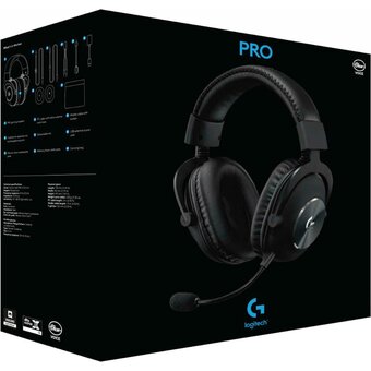  Наушники с микрофоном Logitech G Pro X (981-000819) черный 2м мониторные оголовье 