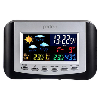  Часы-метеостанция Perfeo PF_B4653 Color+ (PF-S3332BS) 