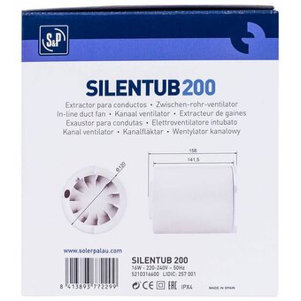  Вентилятор Soler&Palau Silentub-200 (03-0101-722) 