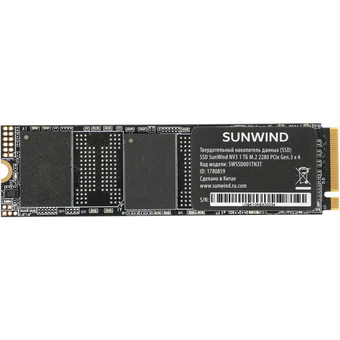  SSD SunWind NV3 SWSSD001TN3T PCIe 3.0 x4 1TB M.2 2280 