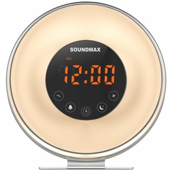  Радиочасы Soundmax SM-1596 белый 