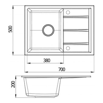 Мойка для кухни EMAR Quartz EMQ-1700.Q морион 