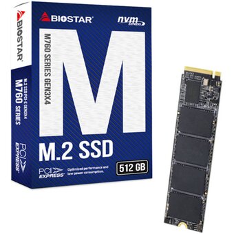  SSD Biostar M760 512GB (M760-512G) (М.2, PCI Express 3.0 x4, 2800/1700MB/s) 