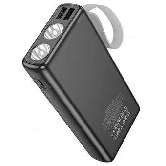  Аккумулятор внешний резервный HOCO J129A Nature flashlight power bank 20000mAh черный 