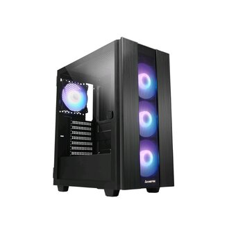  Корпус CHIEFTEC Hunter 2 GS-02B-OP без БП, боковая панель из закаленного стекла, 3xARGB LED 120мм спереди, 1xARGB LED 120мм сзади 
