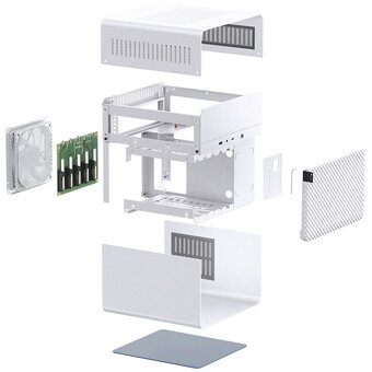  Корпус Jonsbo N2 White без БП, mini-ITX, SFX, белый 