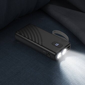  Аккумулятор внешний резервный HOCO J129A Nature flashlight power bank 20000mAh черный 