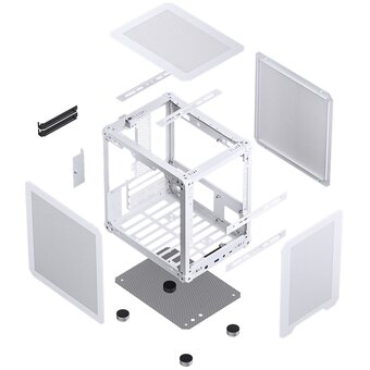  Корпус JONSBO C6 White без БП, mini-ITX, micro-ATX, белый 