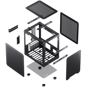  Корпус JONSBO C6 Black без БП, mini-ITX, micro-ATX, черный 