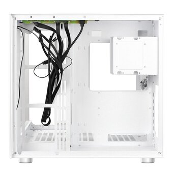  Корпус Ginzzu V560 RGB подсветка, закаленное стекло 1*USB 3.0,1*USB 2.0, AU Белый ATX 
