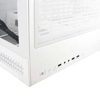  Корпус Ginzzu V560 RGB подсветка, закаленное стекло 1*USB 3.0,1*USB 2.0, AU Белый ATX 