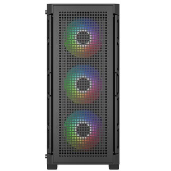  Корпус Powercase Ultimate Black (CUB-A4), Tempered Glass, 4x 120mm ARGB fans, ARGB HUB, чёрный, ATX 
