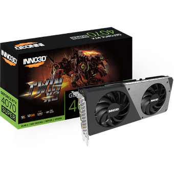  Видеокарта INNO3D RTX 4070 Super Twin X2 (N407S2-126X-186162N) /RTX4070, HDMI, DP*3, 12G,D6X 