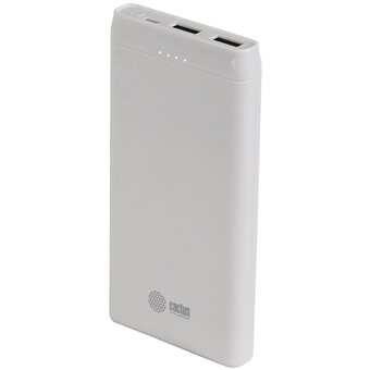  Power bank Cactus CS-PBFSMT-10000 10000mAh 2.1A 2xUSB белый 