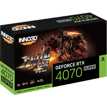  Видеокарта INNO3D RTX 4070 Super Twin X2 (N407S2-126X-186162N) /RTX4070, HDMI, DP*3, 12G,D6X 