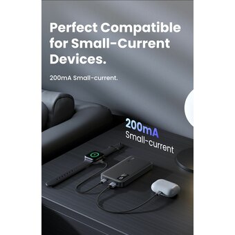  Внешний аккумулятор UGREEN PB311 (25742) 10000mAh Mini Quick Charging 20W Power Bank Black 