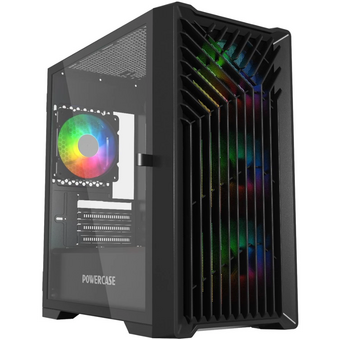  Корпус Powercase Mistral Micro X4B (CMMXB-L4), Tempered Glass, 4х 120mm 5-color fan, чёрный, mATX 