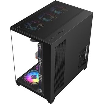  Корпус 1STPLAYER Megaview MV8-TP (MV8-TP-BK) Black / ATX 