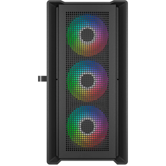  Корпус Powercase Alisio Micro X4B V2 (CAMCXB-A4), Tempered Glass, 4х 120mm ARGB fans, ARGB HUB, чёрный, mATX 