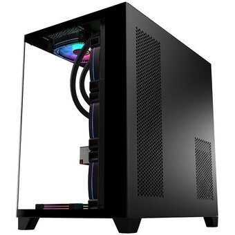  Корпус 1STPLAYER Megaview MV8-TP (MV8-TP-BK) Black / ATX 