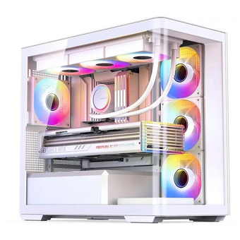  Корпус JONSBO D300 White без БП, боковая панель из закаленного стекла, mini-ITX, micro-ATX, белый 