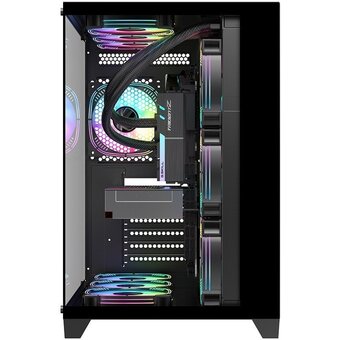  Корпус 1STPLAYER Megaview MV8-TP (MV8-TP-BK) Black / ATX 