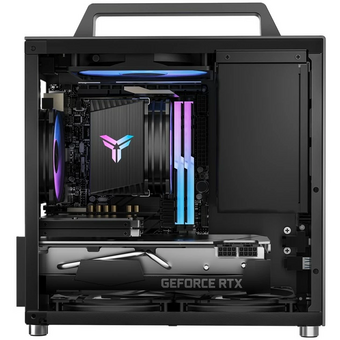  Корпус Jonsbo T8 Plus Black без БП, боковые панели из закаленного стекла, mini-ITX, черный 