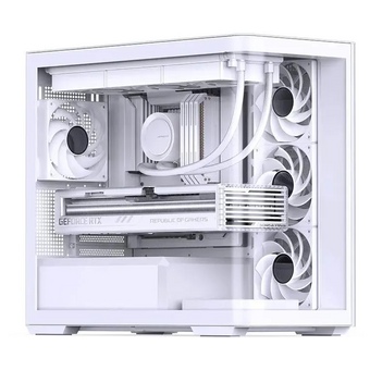  Корпус JONSBO D300 White без БП, боковая панель из закаленного стекла, mini-ITX, micro-ATX, белый 