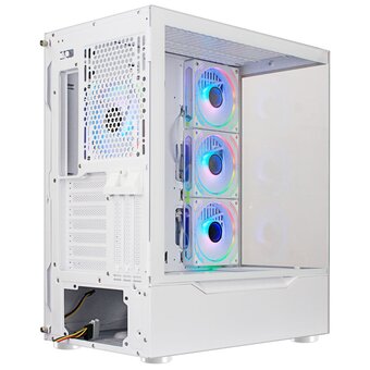  Корпус Ginzzu GL790 Fan 12MW6 RGB*4 USB3.0 CRC10 Белый 