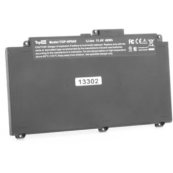 Батарея для ноутбука TopON TOP-HP645 11.4V 4200mAh литиево-ионная ProBook 645 G4, ProBook 645 G4, 3UP62EA, ProBook 645 G4, 3UP61EA (103293) 
