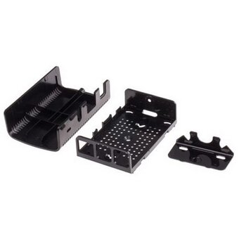  Корпус Raspberry Pi 3 Model B (103-4300) , 2-piece black case ASM-1900040-21 for Raspberry Pi 3 B/B+ , совместим с креплением VESA Mount 