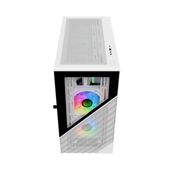  Корпус 1STPLAYER DK D7 White (D7-WH-3F1-W) / mATX / 3x120mm LED fans 