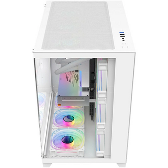  Корпус 1STPLAYER Megaview MV8-TP White (MV8-TP-WH) / ATX 