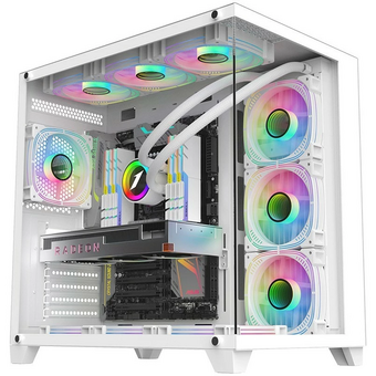  Корпус 1STPLAYER Megaview MV8-TP White (MV8-TP-WH) / ATX 