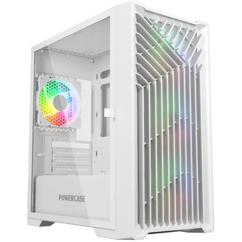  Корпус Powercase Mistral Micro X4W (CMMXW-L4), Tempered Glass, 4х 120mm 5-color fan, белый, mATX 