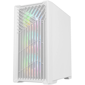  Корпус Powercase Mistral Micro X4W (CMMXW-L4), Tempered Glass, 4х 120mm 5-color fan, белый, mATX 