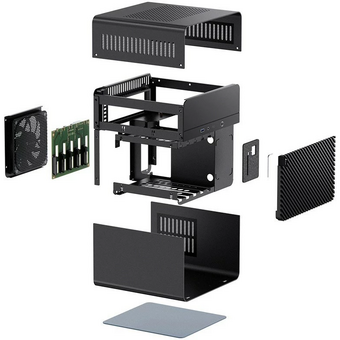  Корпус JONSBO N2 Black без БП, mini-ITX, SFX, черный 