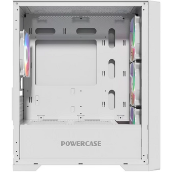 Корпус Powercase Alisio Micro X4W V2 (CAMCXW-A4), Tempered Glass, 4х 120mm ARGB fans, ARGB HUB, белый, mATX 