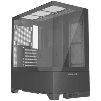  Корпус Powercase Vision Black V2 (CVBAV2-L0), Tempered Glass, чёрный, ATX 
