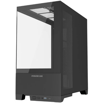  Корпус Powercase Vision Black V2 (CVBAV2-L0), Tempered Glass, чёрный, ATX 