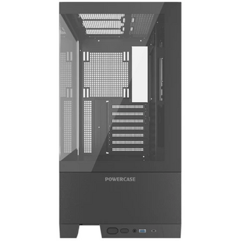  Корпус Powercase Vision Black V2 (CVBAV2-L0), Tempered Glass, чёрный, ATX 