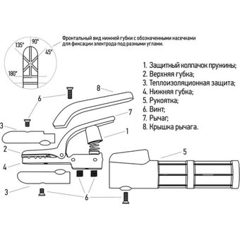  Держатель электрода Rexant 16-0856 500 А Italian type 